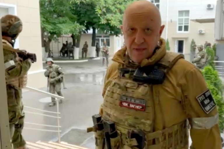 Image tirée d'une vidéo postée sur le compte Telegram du service de presse Concord, du chef du groupe paramilitaire