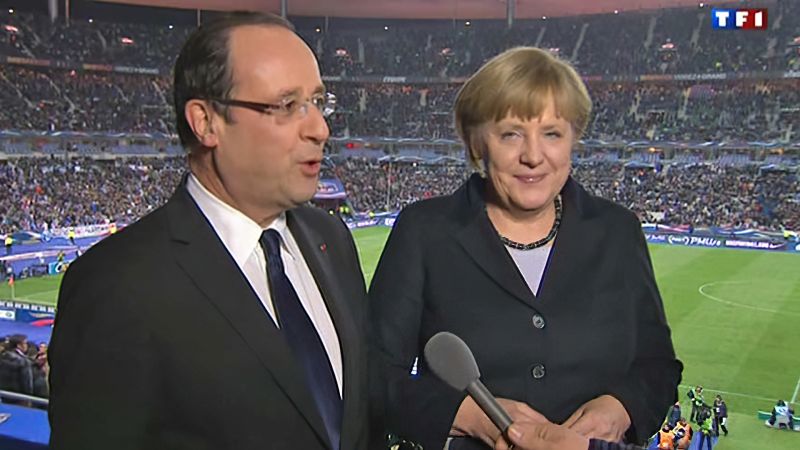 Rencontre Hollande-Merkel au Stade de France